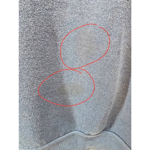 Vintage Blue Graphic Sweatshirt Womens XL Cute Cat Dog Autumn Fall Scene - Picture 2 of 5